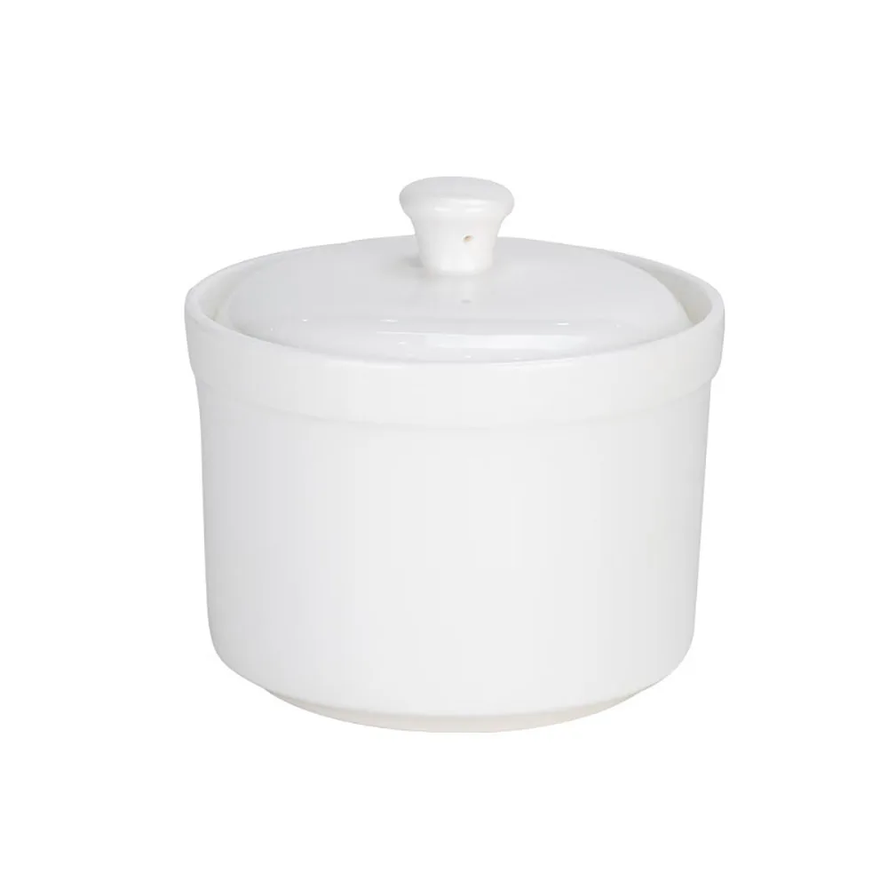 

Bone China Stew Pot Pure White – Underglaze Decor, Insulated Casserole for Steaming, Braising, Soup, Home & Gift Kitchenware