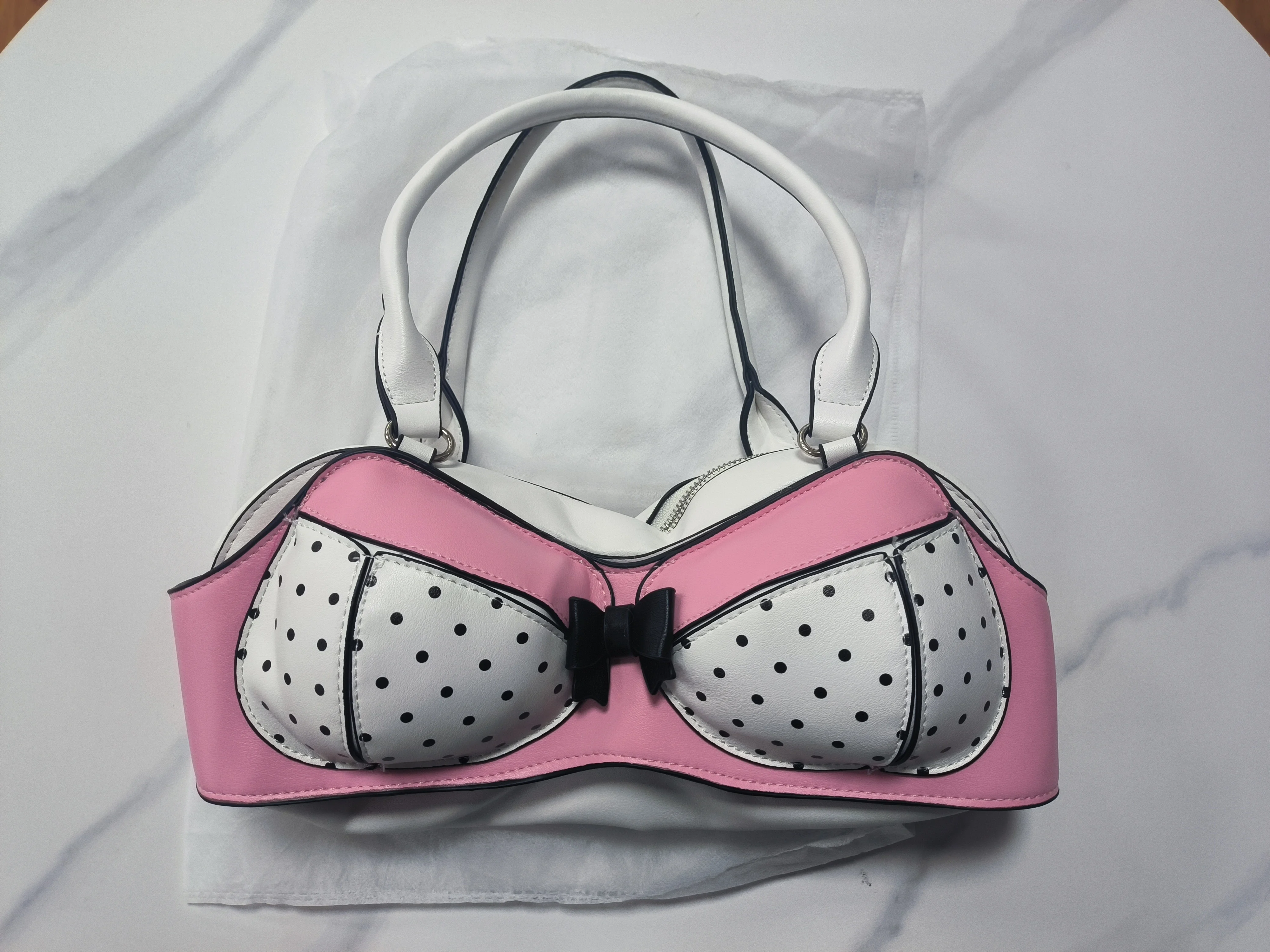 Kreative Genie Handtasche Y2k Mode Polka Dot Schleifenmuster Damen Schultertasche Designer Nischen-Vielseitige Lustige Neue Achseltasche – Detail 2