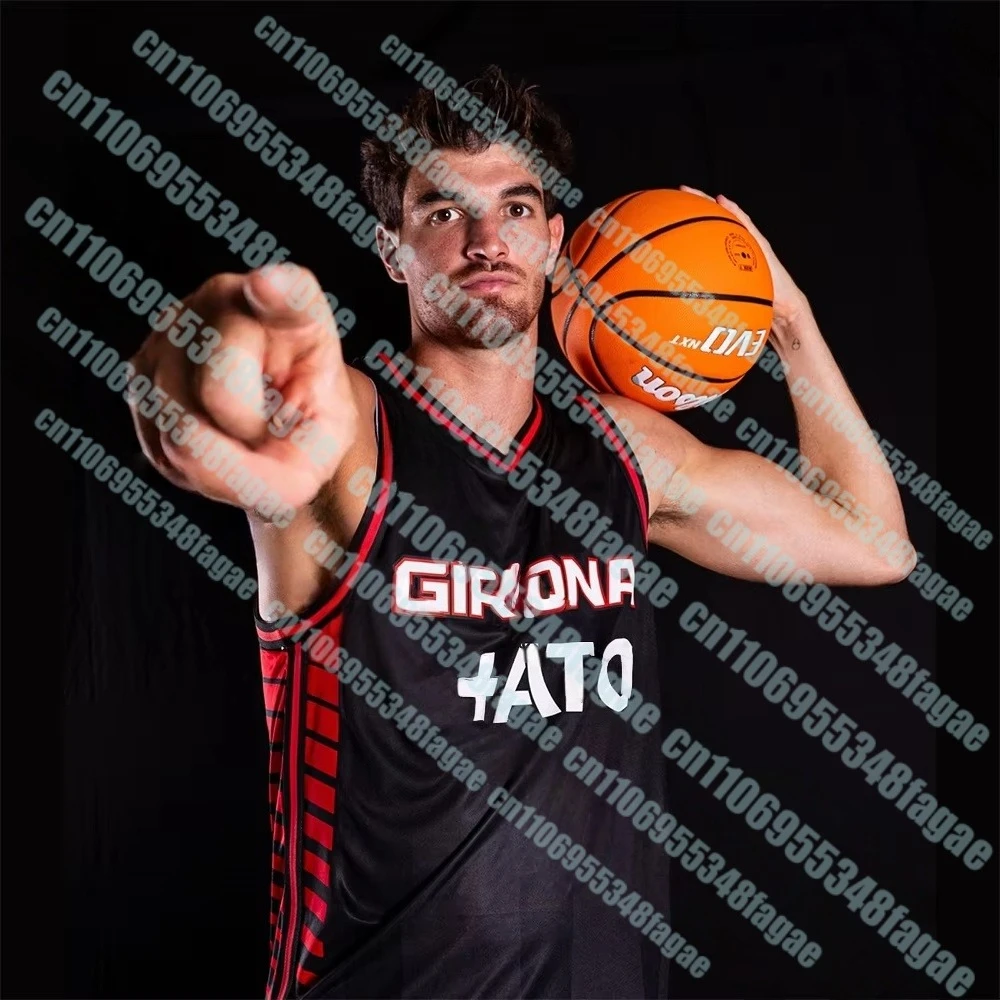 España 2025_2026 Bàsquet Girona ACB Home Jersey Nueva llegada 3D Impreso de secado rápido Camisetas de baloncesto local visitante Camisetas Hombres Niños