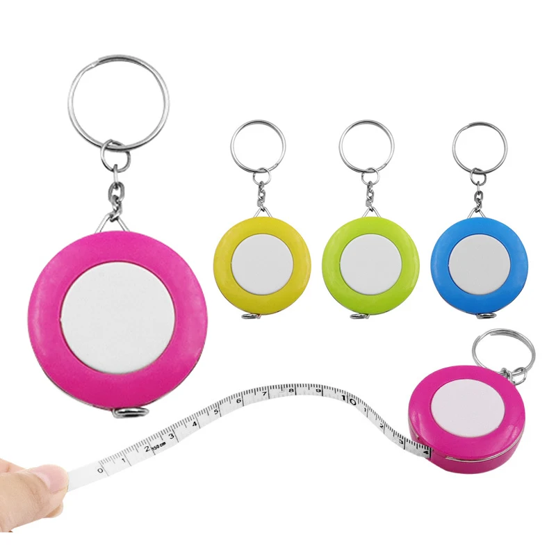 1.5 Meters Candy Color Retractable Rolling Ruler Portable Gift Keychain Tape Measure Clothing Size Sewing Body Measuring Tape