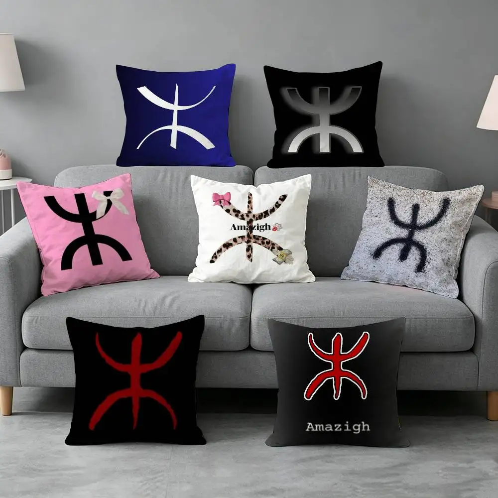 ART-t Amazigh Berber Flag Pillow cover Soft Microfiber Pillowcase Home Sofa Decor Surprise Decorative printed.
