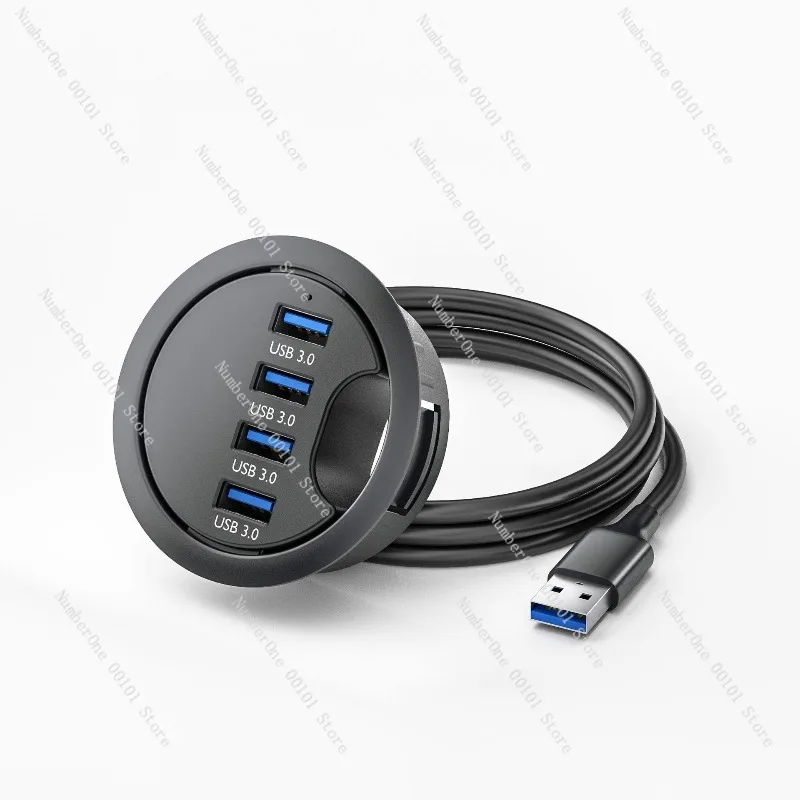 

Док-станция USB 3.0: USB-концентратор с настольным отверстием и концентратором для чтения карт памяти SD/TF