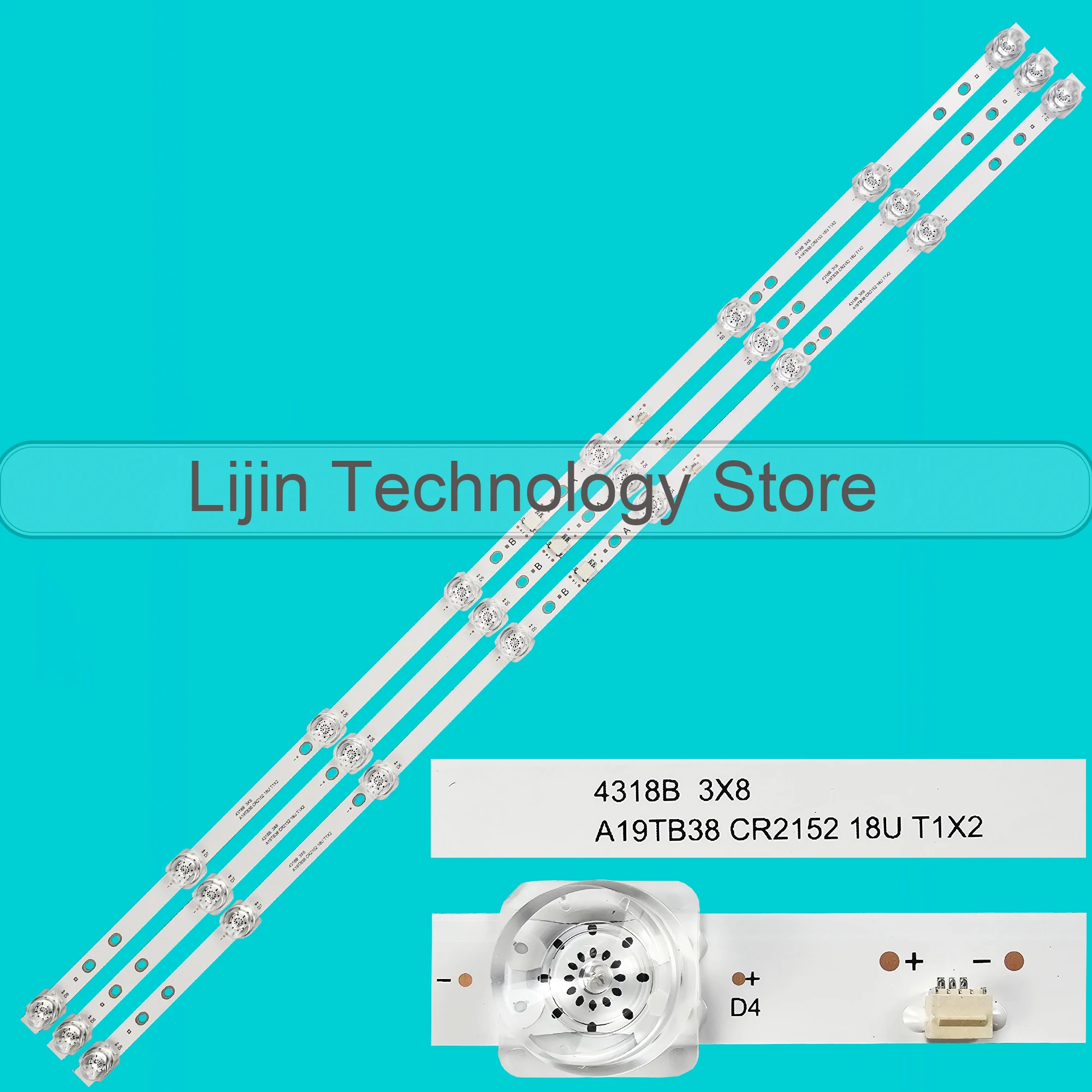 kit lampada tira retroiluminacao led para cr2152 18u t1x2 py67418a a19tb38 43fl ud2g54n 4318b 3x8 10 01