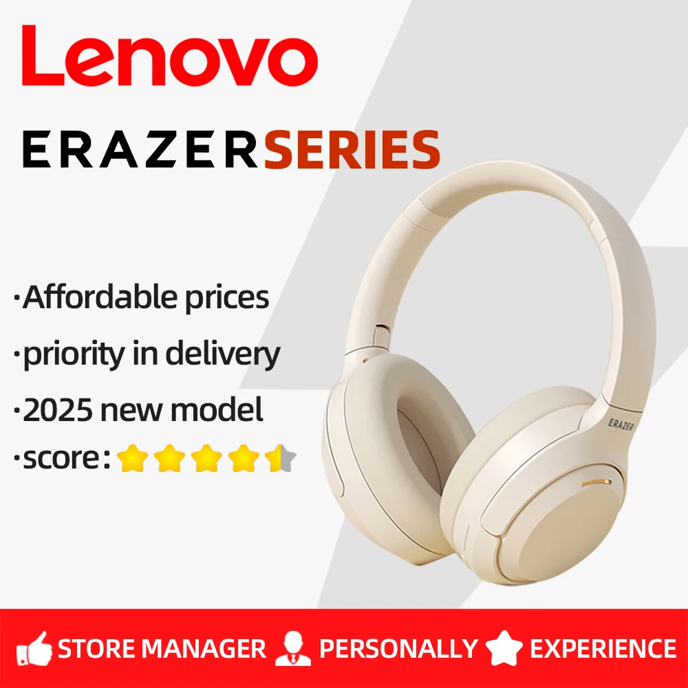 

Lenovo Ecological Erazer L7 Head mounted Wireless Earphones Bluetooth Earphones Noise Reduction Gaming Student Office Esports