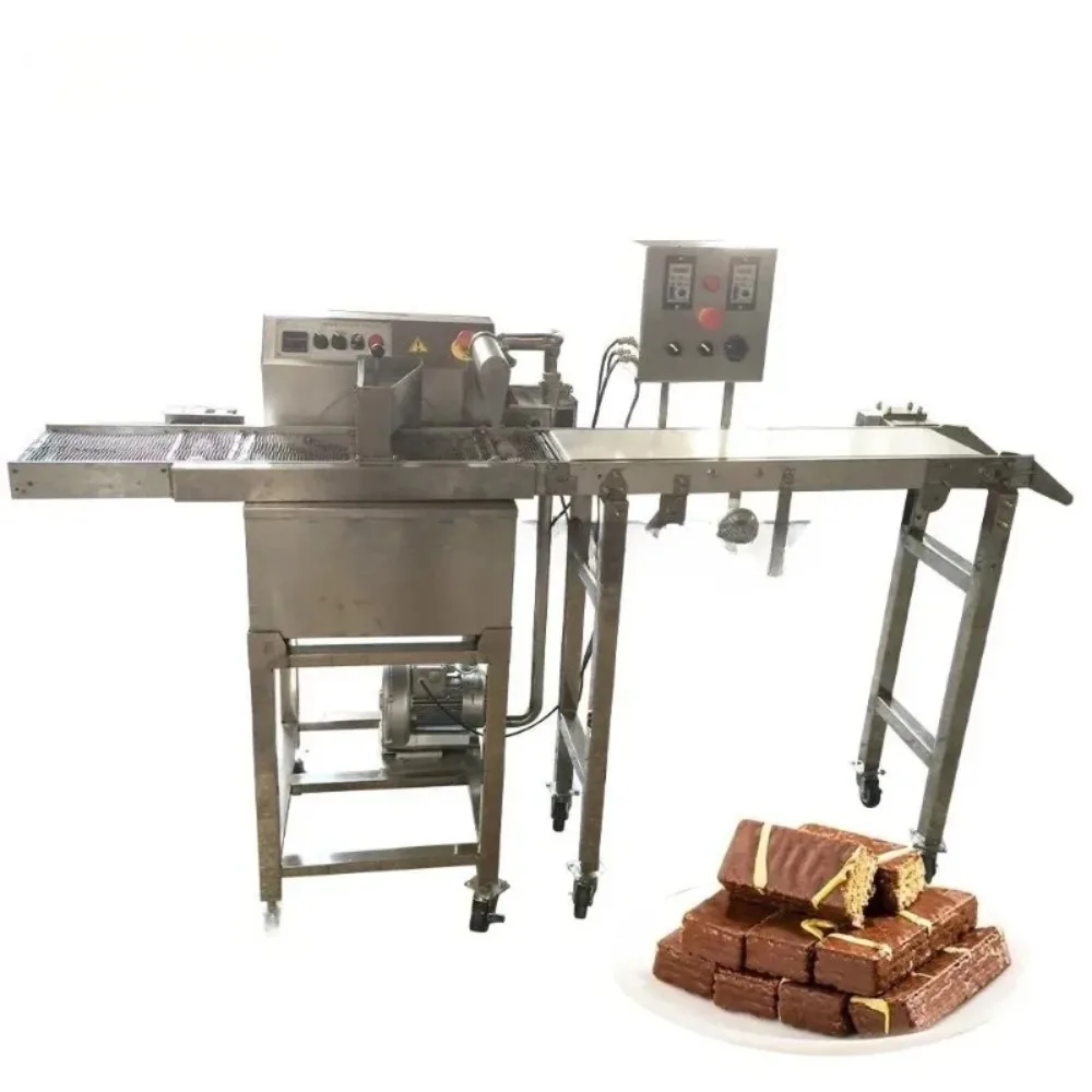 #Commercial Chocolate Covering machine Price Chocolate Melt Dipping Enrobing Machine Chocolate Making Enrobing Belt Coating mach