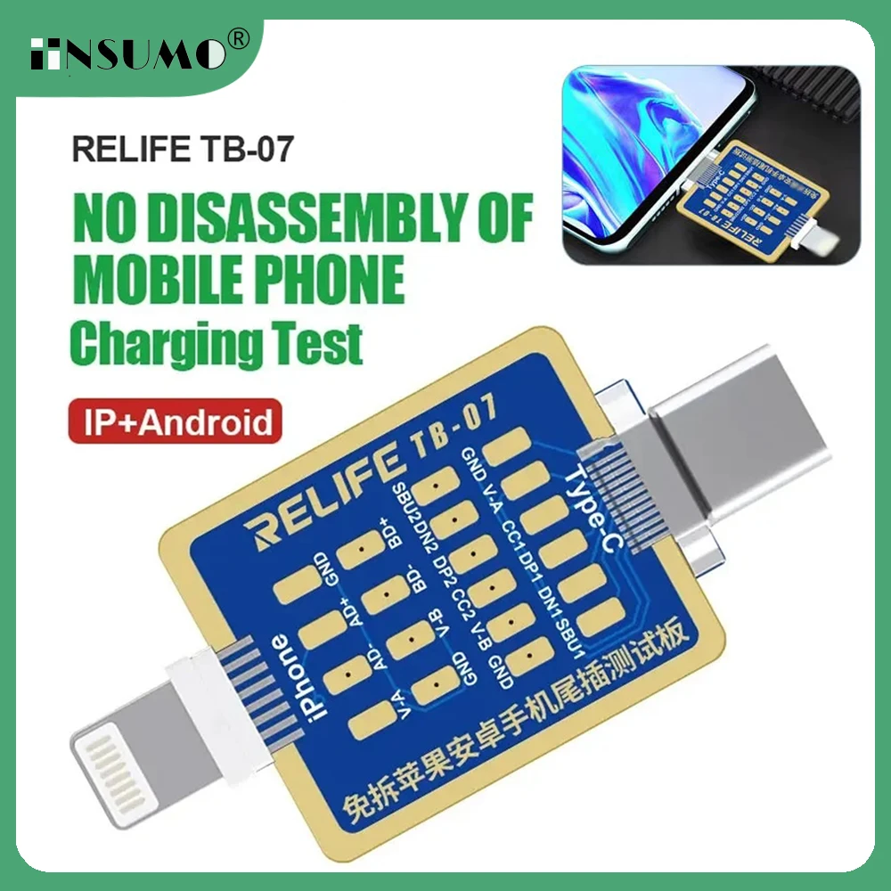 RELIFE TB-07 Non-disassembly Android Phone Tail Plug Testing Board for IP Android Fault Quick Location Repair Test Board Tool