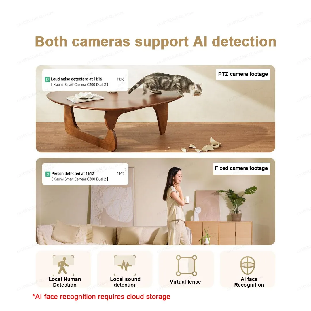 XIAOMI Smart Camera C300 Dual,Full Colour Night Vision,AI Detection,Home Security Baby Monitor,Pet Camera,3MP,Dual-band Wi-Fi 6 - Image 6