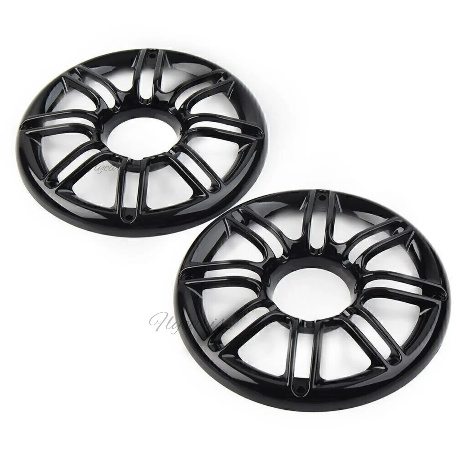 Couvercle de carénage de grille de garniture de haut-parleur arrière chromé 3D pour Harley Touring Electra Glide