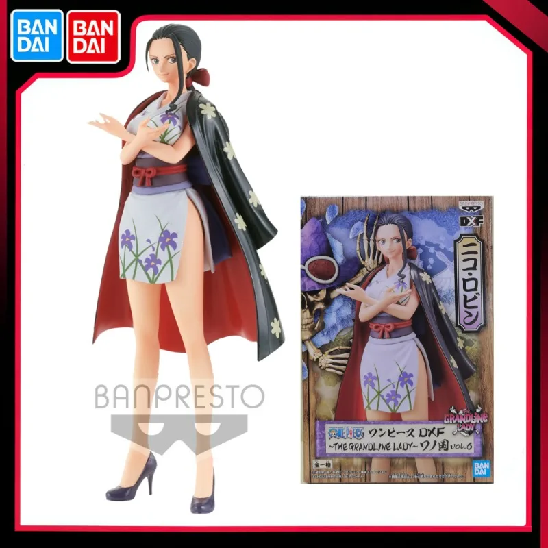 

Bandai Original BANPRESTO Japan Anime One Piece DXF Wanno Country Nico Robin 17cm PVC Action Figure Model Toy Kids Birthday Gift