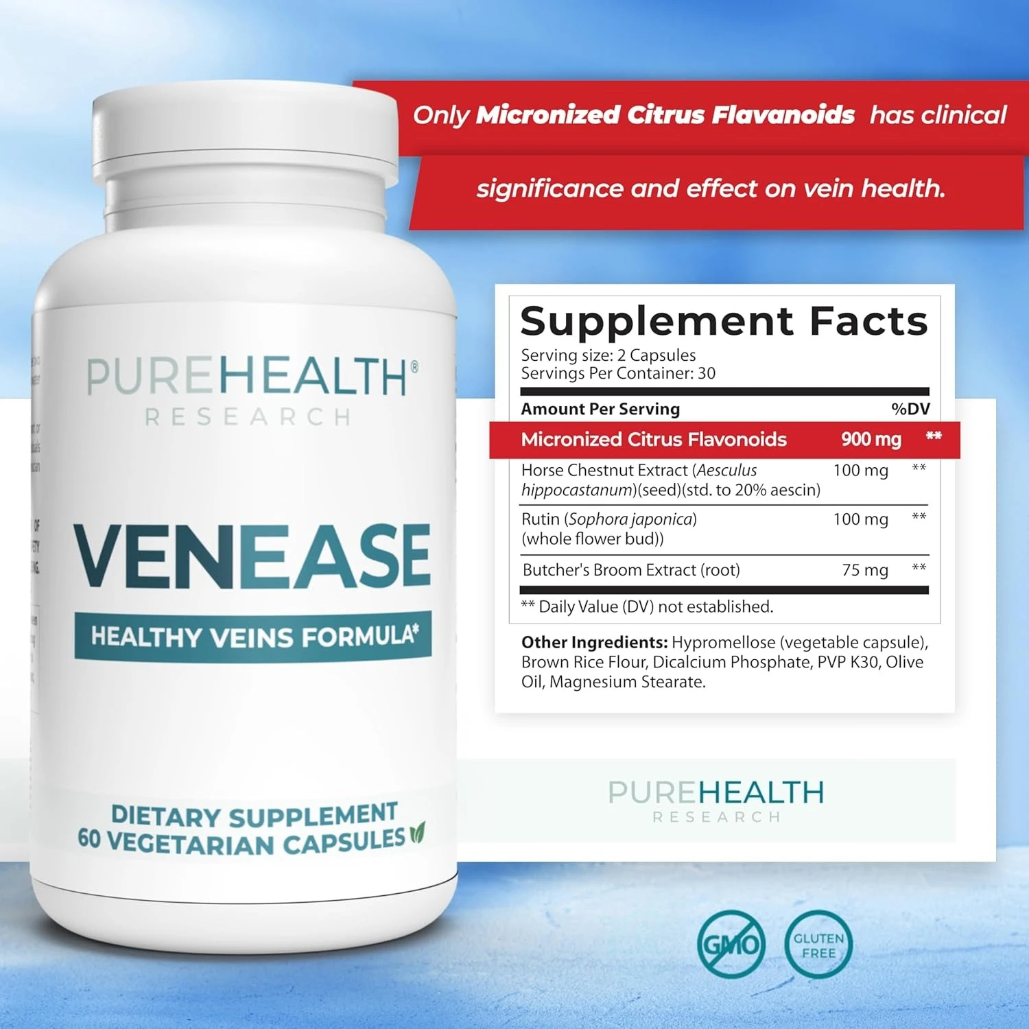 VENEASE - Leg Vein Support Promotes Healthy Blood Flow and Relieves Discomfort in The Legs, Feet, and Ankles
