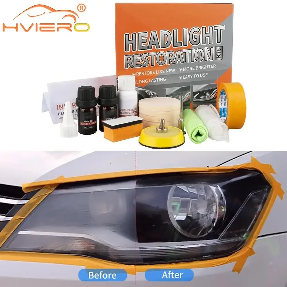 

5/10/30ML Headlight Restorer Car Lights Polishing Tools Paint Care Repair Renovation Auto Detailing Liquid Polymer Protect Coat