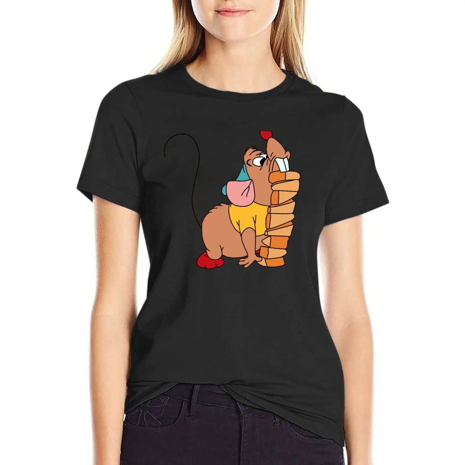 Gus Gus carrying cheese T-Shirt kawaii clothes plus size tops Aesthetic clothing aesthetic clothes tshirts for Women