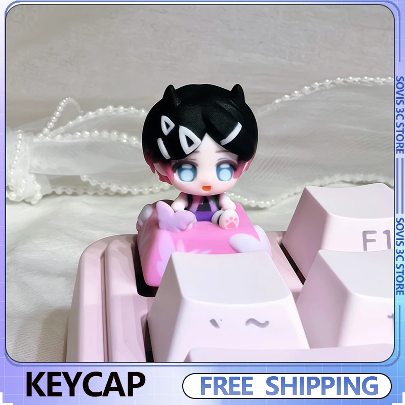 

Клавиши Valorant Jett, кастомные аниме-кейкапы, магнитные переключатели, механическая клавиатура, модная геймерская экипировка, периферийные товары, подарки, милые аксессуары