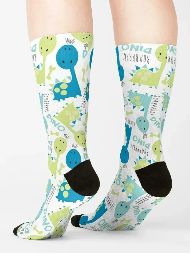 Little Roarrrrrr Dinosaurs Socks gym with print Wholesale Christmas Man Socks Women's