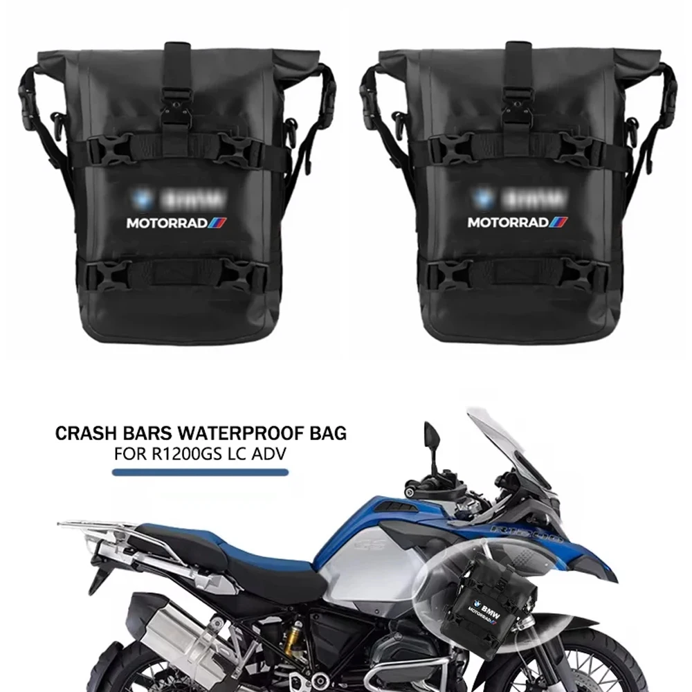 Para bmw r1250gs r1200gs f750gs f850gs quadro barra de acidente sacos à prova dwaterproof água acessórios pára-choques ferramenta colocação saco