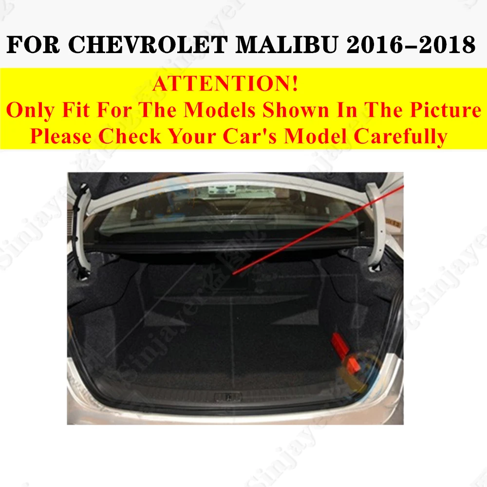 Car trunk mat for Chevrolet Malibu 2018 2017 2016 Rear Cargo Liner Protect Cover Interior Accessories Tail Boot Tray luggage Pad