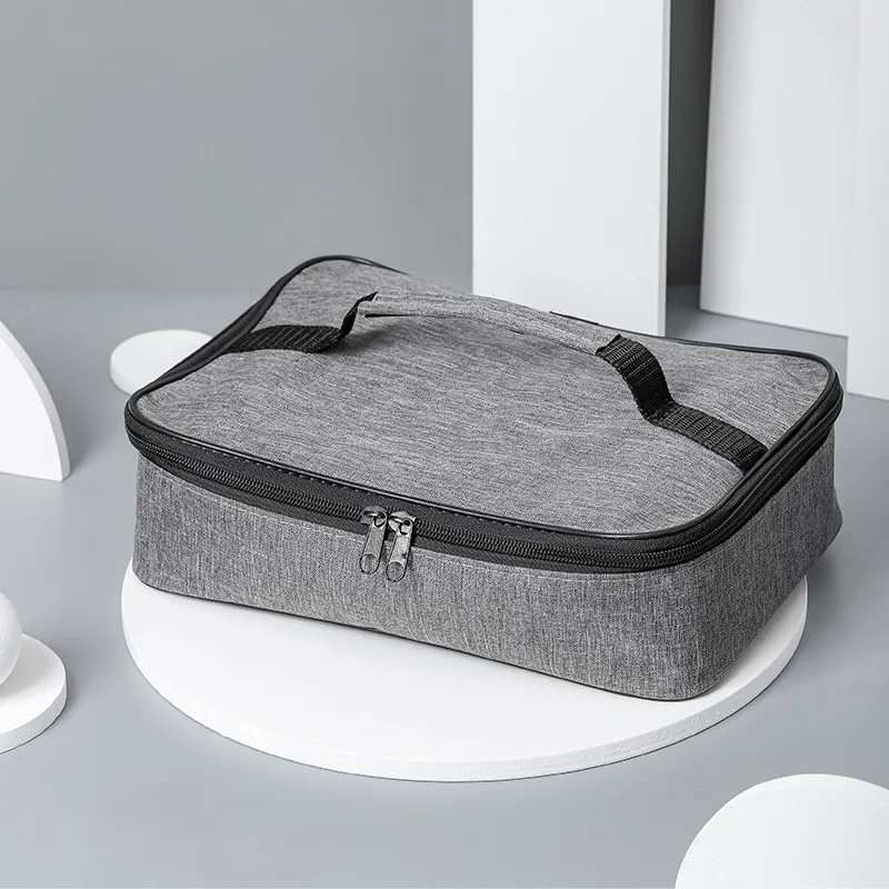 Oxford Cloth Lunch Box Thermal Bag Portable Bento Box Insulated Cooler Food Storage Bag Metal Container for School Picnic