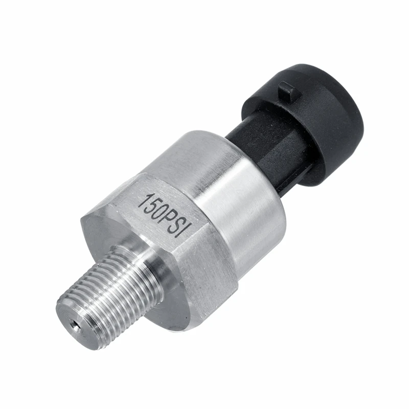 【Popular】2Pc 150Psi DC5V 1/8NPT Pressure Transducer Transmitter Sensor Stainless Steel Oil Air Water Fuel Transmitter