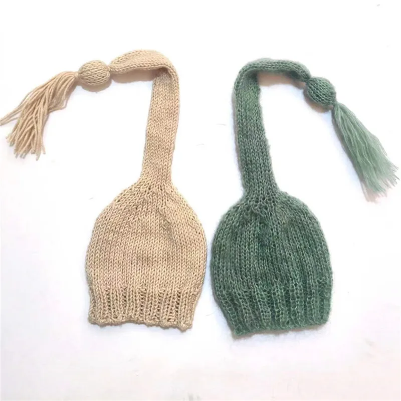 

Newborn Photography Props Long Braid Hat