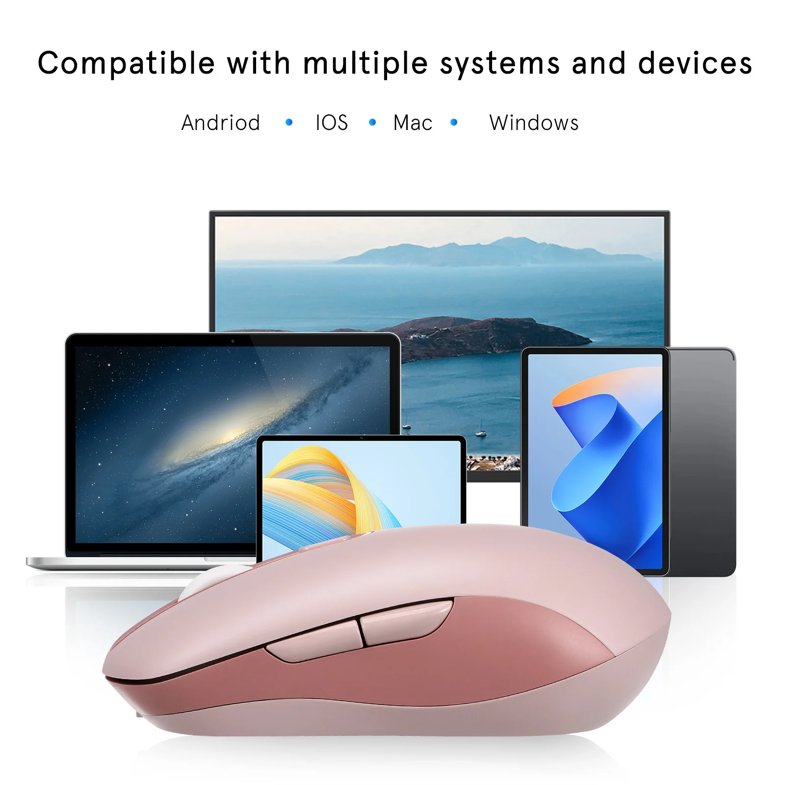 Mouse Nirkabel Isi Ulang Mouse Laptop Portabel Nyaman Sensitivitas Dapat Disesuaikan Aksesori Komputer Optik