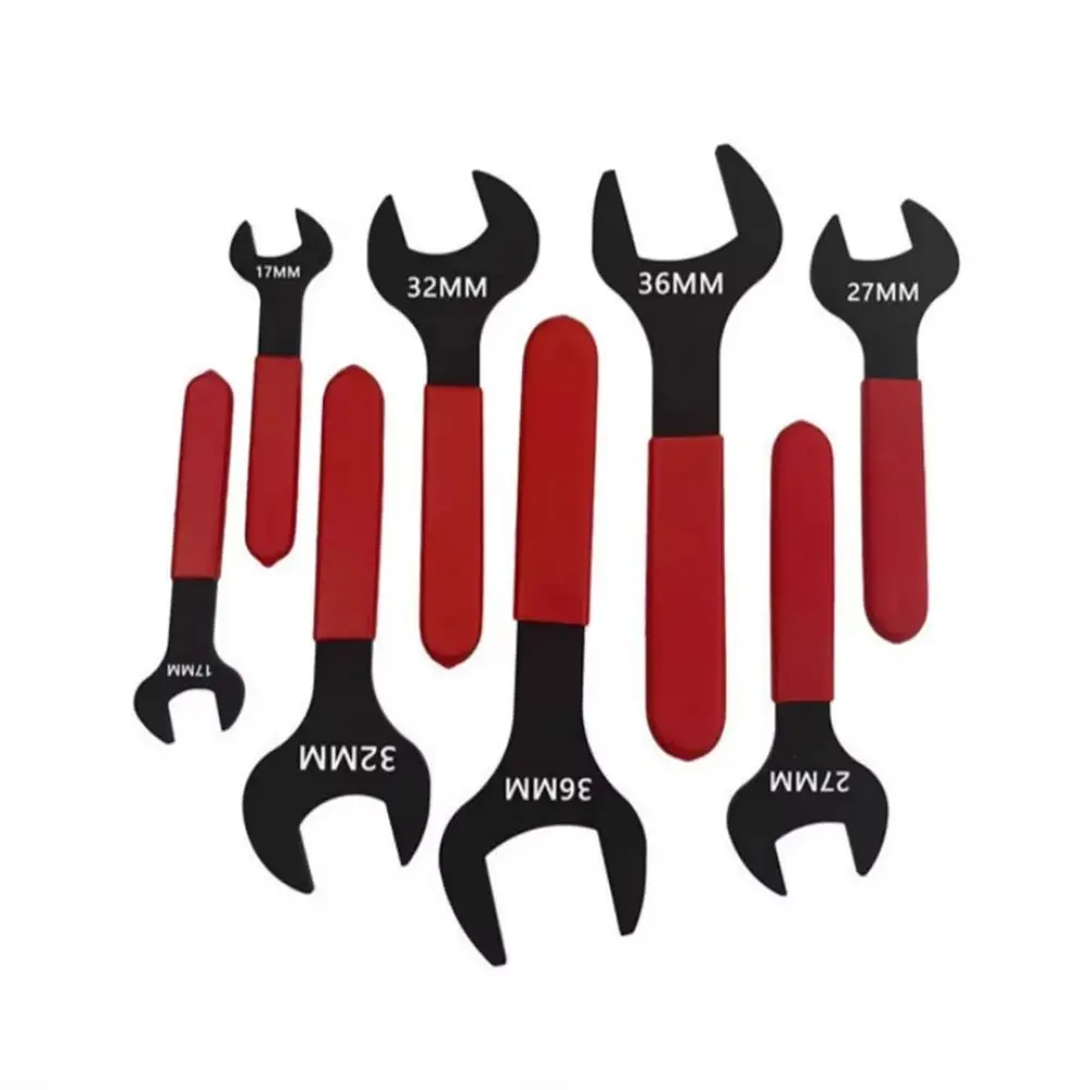 1Pcs Thin Single Open End Wrench 15 Degree Offset Angle 7-32mm Metric U-Shaped Spanner Blackening Flat Head