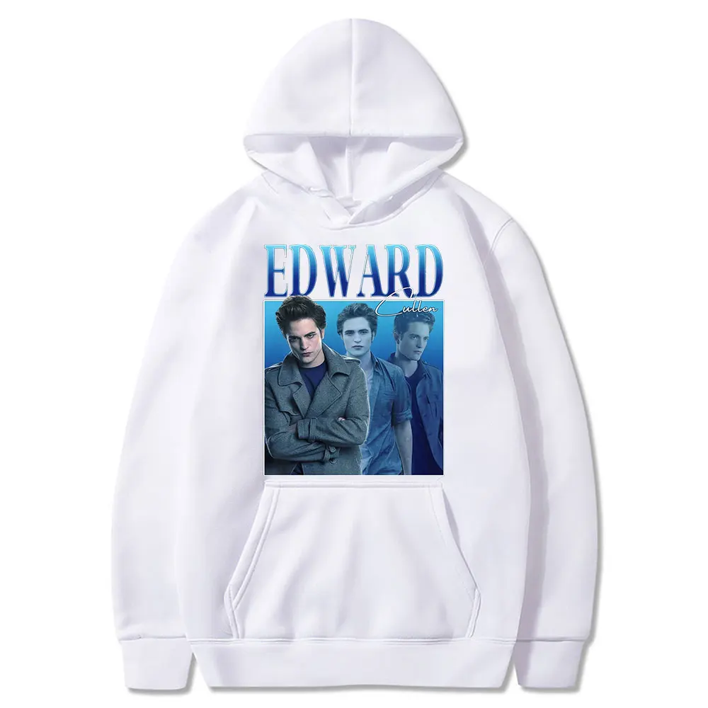 Edward Cullen Hoodies Cotton Hold on Tight Twilight Saga Robert Pattinson Sweatshirts Men Oversized Hoodie Unisex Streetwear