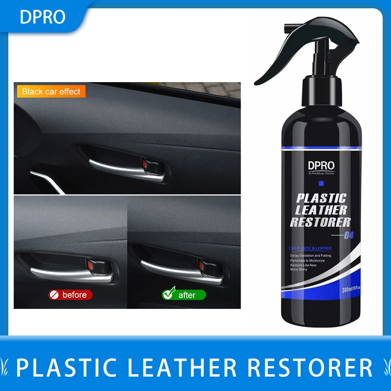 Dpro Car Plastic Restore Leather Care Black Plastic Refurbish Agent Polish Wax Nano Spray Leather Renovator Waterproof Coating