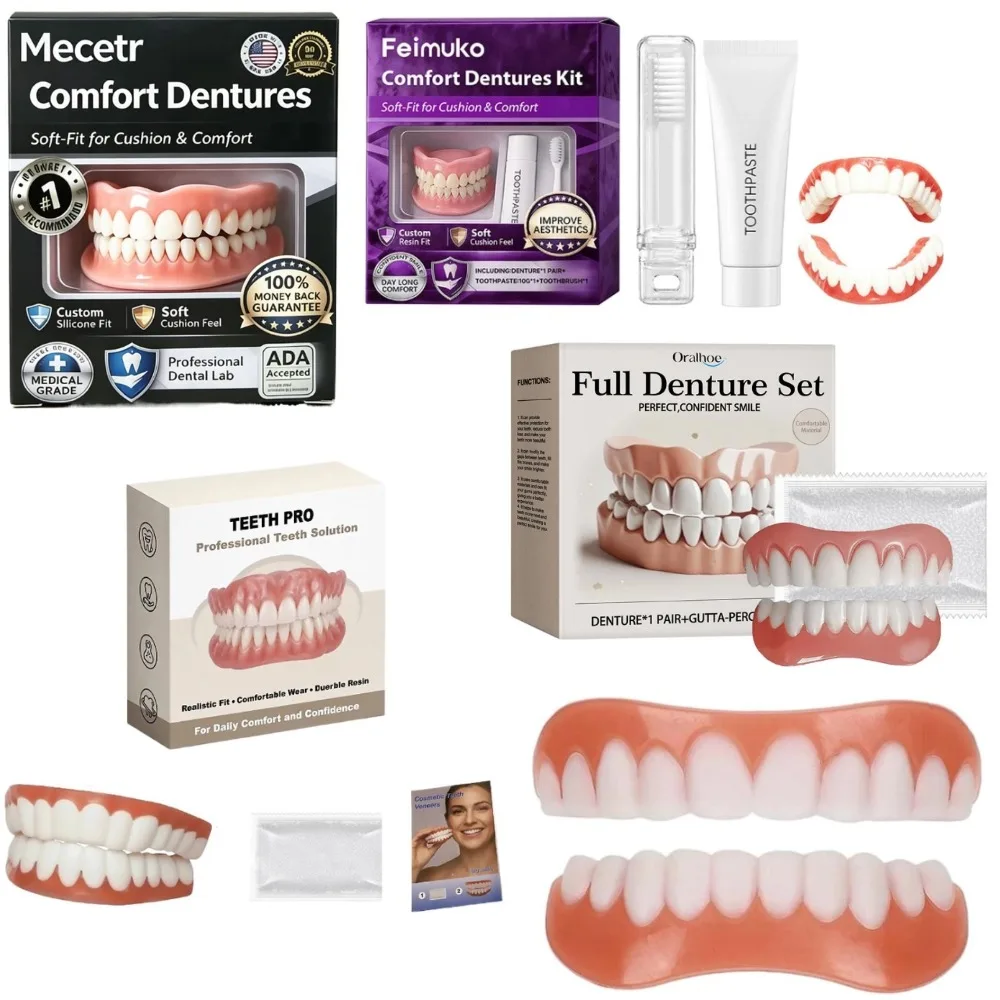 Adult Adjustable Dentures Teeth Set Fake Teeth Portable Wholesale Full Mouth Denture Sample Models And Elderly Full Mouth 2026
