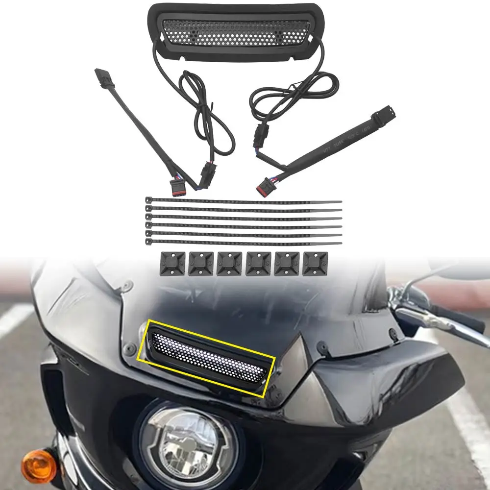 

Fits For Harley Softail Low Rider ST/El Motorcycle Front Headlight Vent Accent LED Fairing Lights 2022-2026 Models
