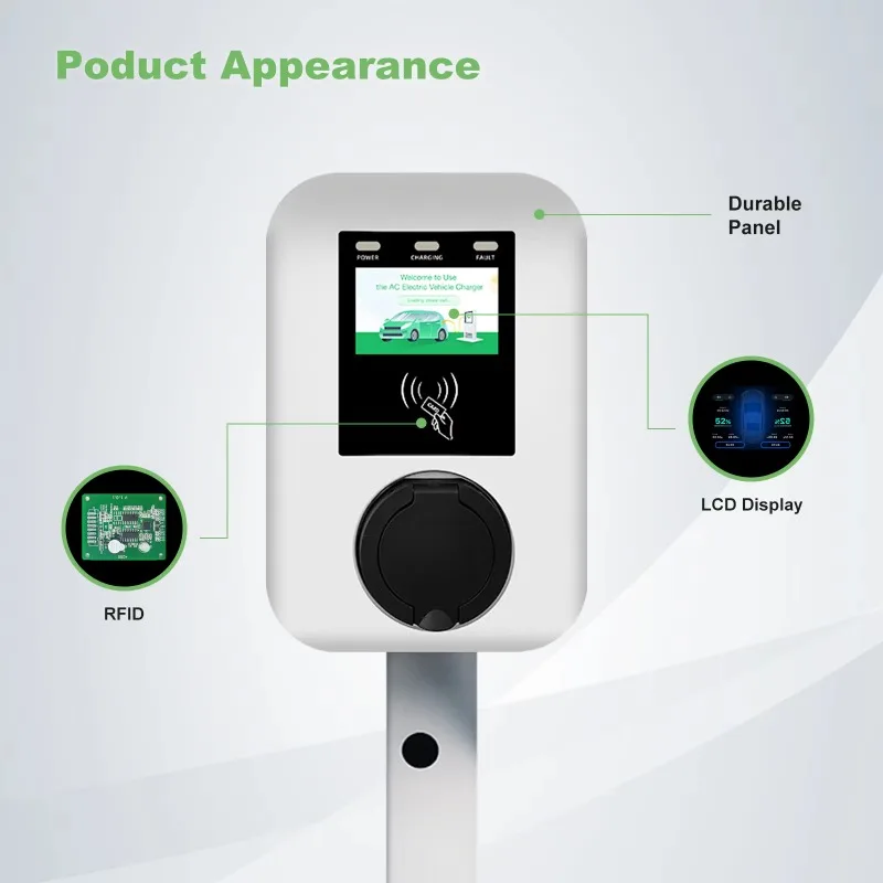 

Type2 AC Commercial or Home Use 7kw Wall-Mounted Socket EV Charger Station for Electric Car Charger With DLB Function