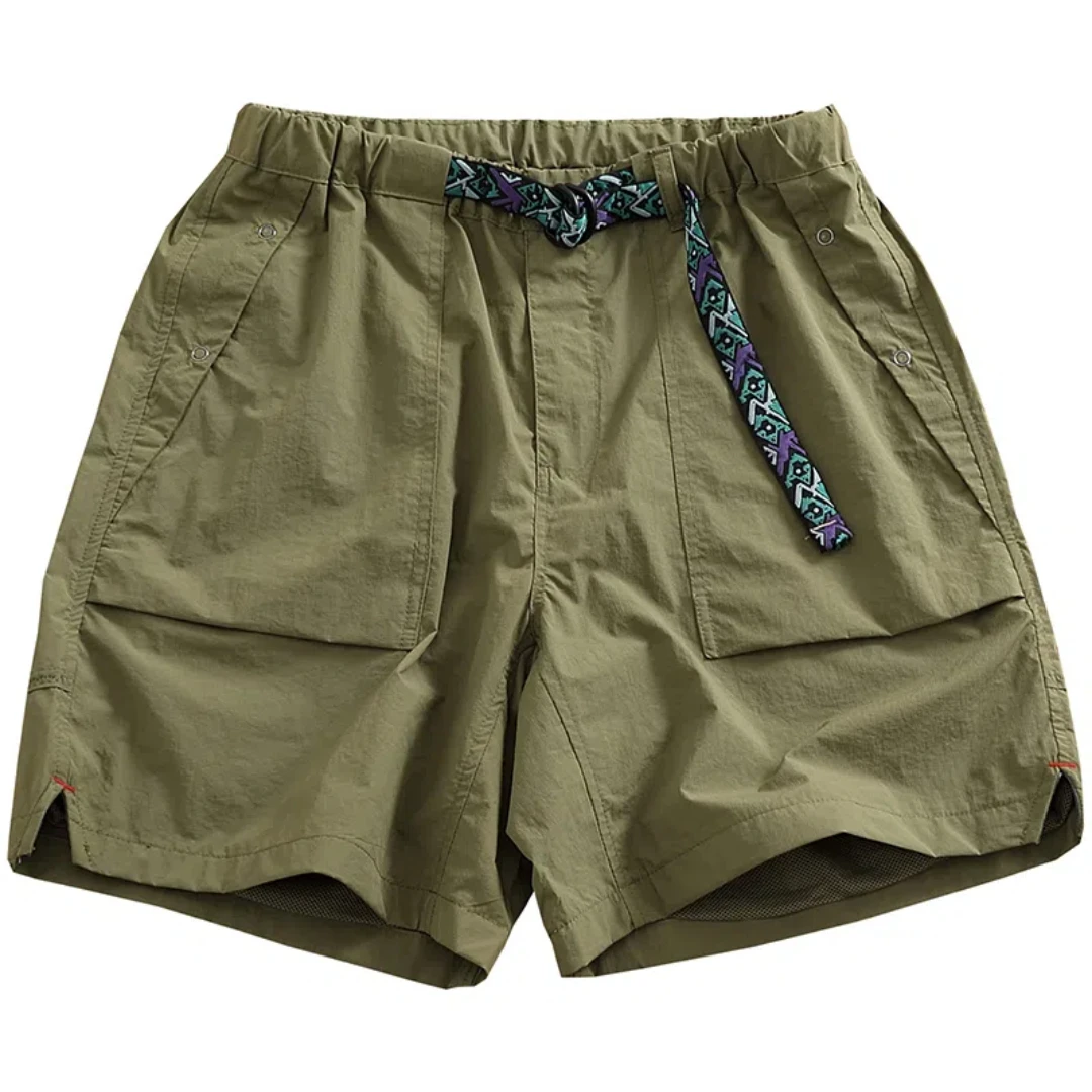 Wicking Perspiration Breathable Mesh Inside Quick Drying Shorts Young Men Fashion All-in-one Mountain Functional Outdoor Cargo F