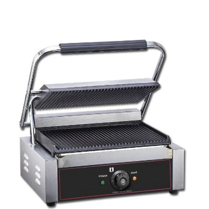 

cast iron commercial electric gas sandwich panini griller grille maker press grill machine