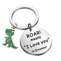ROAR Means I Love You In Dinosaur Key Ring Sweet Key Chains DIY Jewelry Gifts