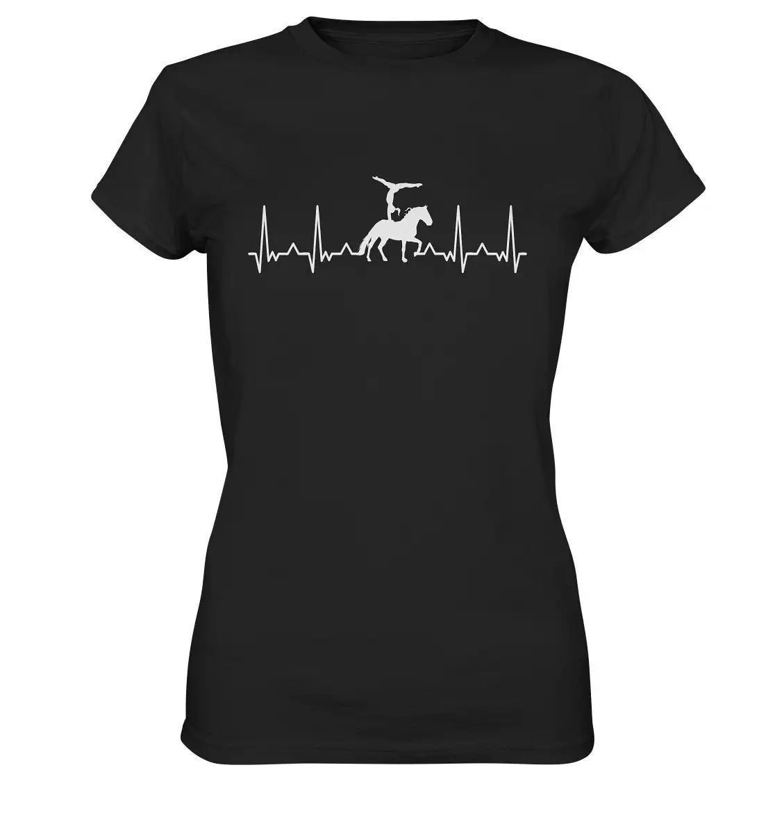 Vaulting Heartbeat Horseback Riding T Shirt Horse Equestrian Sport Horsewoman