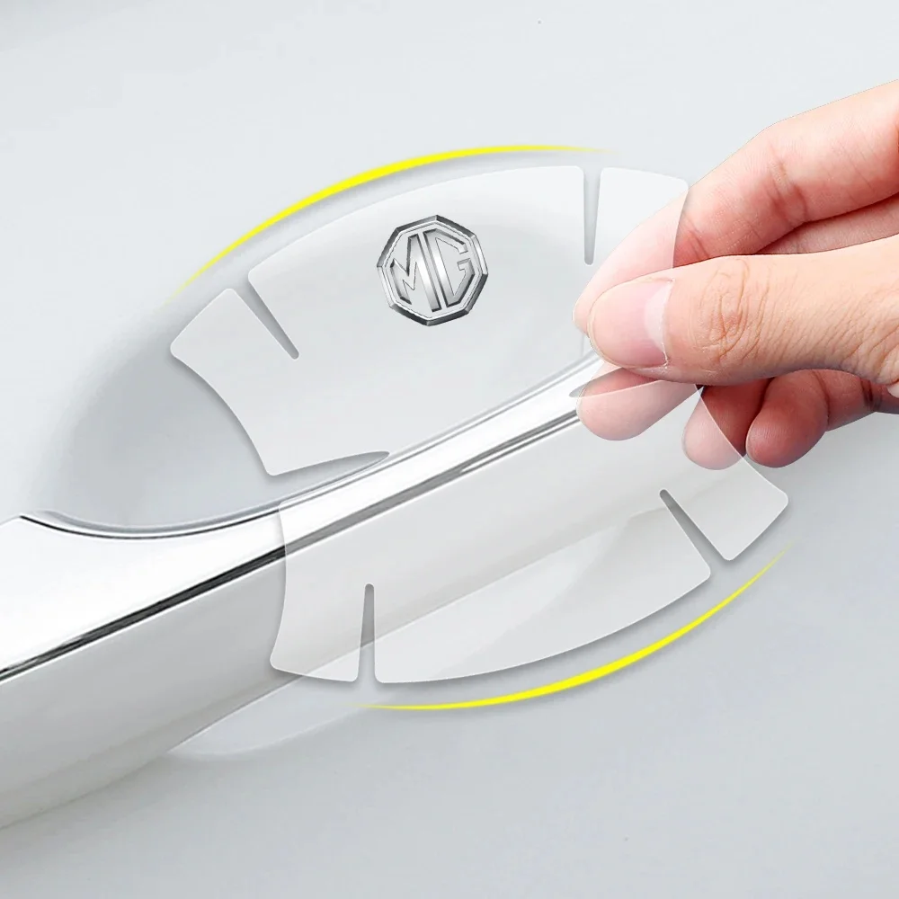 

4/8Pcs Clear Car Door Handle Protective Film for MG ZS EV HS EHS PHEV MG3 MG4 MG5 MG6 MG7 GT ZR Anti Scratch Door Bowl Sticker