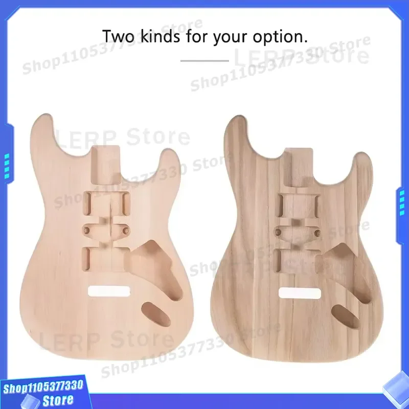 Unfinished Solid Wood Electric Guitar Body Replacement for TL Style Tube Design DIY String Instrument Parts Accessories