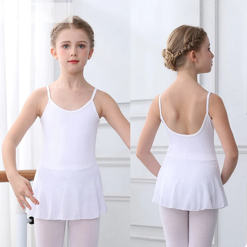 Kids Girls Camisole Ballet Leotards Ballet Dancewear Gymnastics Leotard Dance Dress 4-14 Years Gymnastics Training Wear Costume