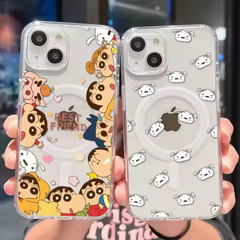 C-Crayon S-ShinChan Magnetic Case for Samsung Galaxy S25 Edge S24 S23 S22 S21 Ultra Plus FE A56 A55 A54 A36 A35 A26 A16 Cover