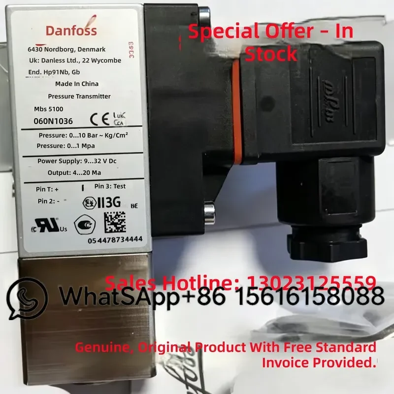 Danfoss Pressure Transmitter MBS5100 060N1034 060N1035 060N1036 060N1037 060N1038 060N1039 060N1005 060N1007