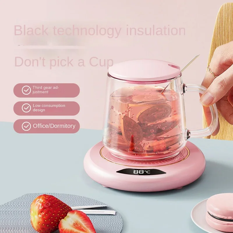 

Новинка нагревательная подставка, умное и креативное домашнее трехскоростное регулируемое нагревание, подставка постоянной температурой 55 градусов