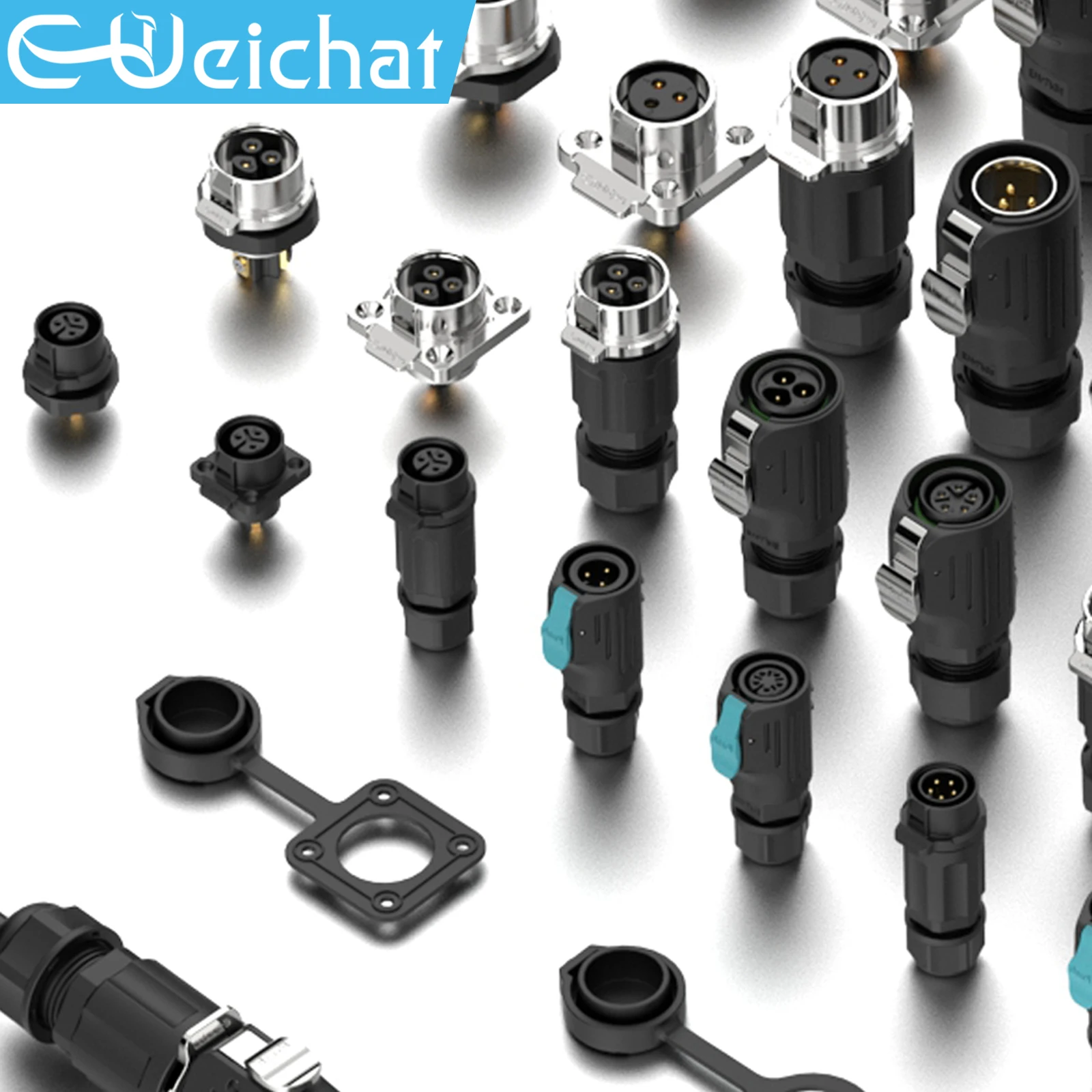 LP20 IP68 Waterproof Connector Male Plug Female Thread Socket 2-12 Pin Metal Industrial Circular Aviation Electrical Connector