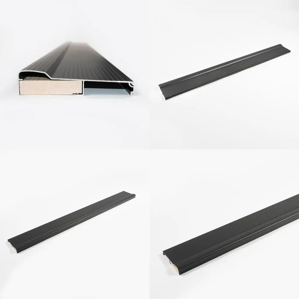 عتبات الأبواب المصنوعة من الألومنيوم - خيارات عالية الجودة باللون الأسود/الأبيض للاستخدام السكني والتجاري، مقاومة للماء، مقاس 36/48/72/95 بوصة