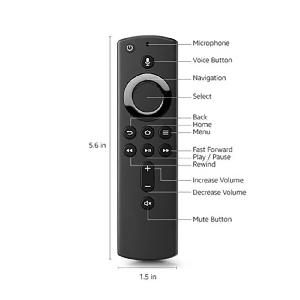 L5B83H Remote Control for Amazon Fire Stick 4k Voice Replacement ABS Replacement view 3