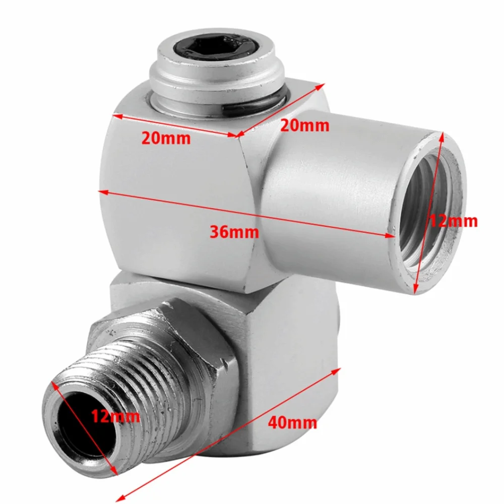 E9 360 Degree Rotation Pneumatic Rotary Joint Aluminum Oxidation 1/4NPT Thread Universal Swivel Connector Air Pump Accessories
