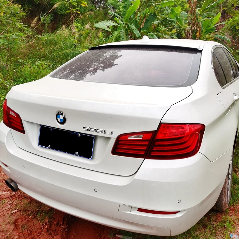 For BMW F10 5 Series 528I 535I 550I Roof spoiler 2011 2012 2013 2014 2015 2016 2017 High quality ABS carbon fiber pattern