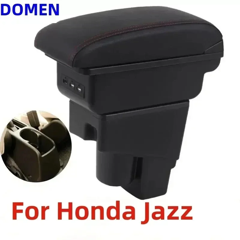 NEW For Honda Jazz Armrest box For Honda Fit Jazz 1 Car Armrest 2003-2007 Arm Storage box car accessories 2003 to 2007 USB