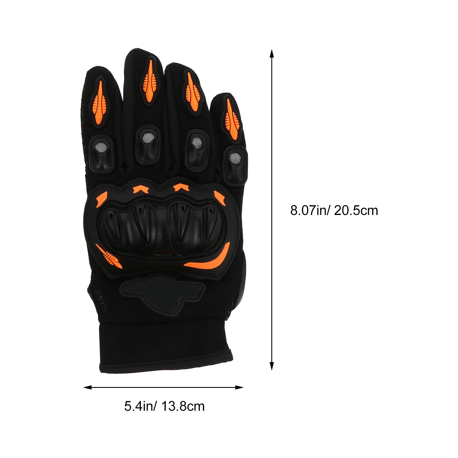 1 زوج دراجة نارية قفازات الدراجات حامي المضادة للانزلاق أصابع كاملة مقاومة الاصطدام في الهواء الطلق المشي لمسافات طويلة تسلق البرتقال