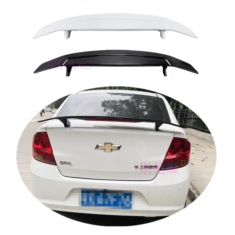 For  Chevrolet SAIL Spoiler 2017-2019 SAIL TF High Quality Spoiler ABS Material Car Rear Wing Primer Color Rear Spoiler