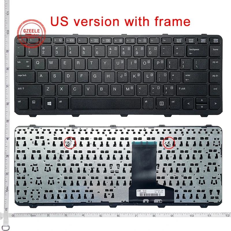 GZEELE New English US Keyboard for HP PROBOOK 430 G1 HSTNN-W01C 727765 711468 keyboard black