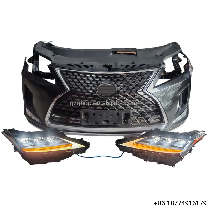 

Front Bumper Assembly for RX300 RX350 RX450H 2020-2021 Black Radiator Fan Grille Body Kit